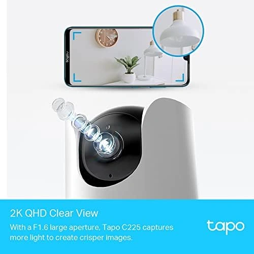 C225, 2k Qhd Wi-fi Güvenlik Kamerası, Yapay Zeka Desteği, Hareket Tespit Ve Takibi, 360 , Renkli Gece Görüşü, Çift Yönlü Sesli İletişim, Bulut/yerel Depolama, Bebek Ağlaması Tespiti