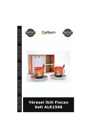 Özel Üretim Sunumluk Hediye Çeyizlik Yöresel İkili Fincan Seti Alk1566 Diğer