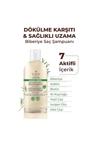 Yoon 2'li Vegan Saç Spreyi & Biberiye Şampuanı Saç Bakım Set Tüm Saç Tipleri