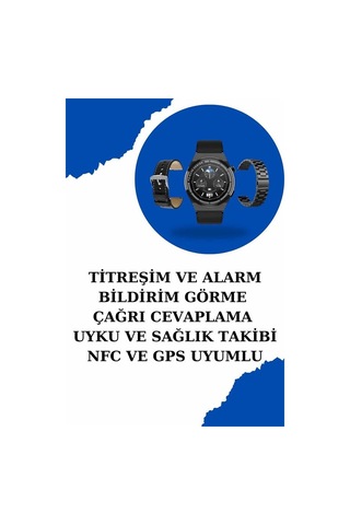 Kablosuz Bluetooth Bağlantılı Kulaklık Ve Dokunmatik Ekran Akıllı Saat Arama Cevaplama