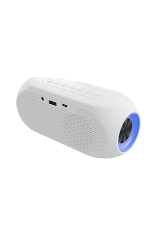 As-w6 1200mah 5w Beyaz Bluetooth-aux-derece-usb Double Alarmlı Sa