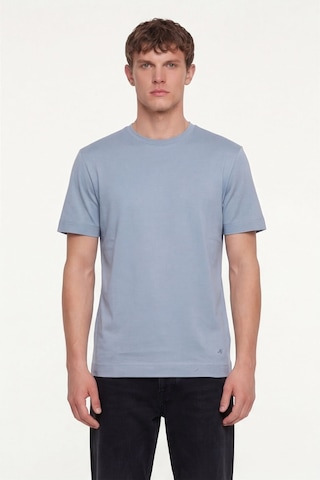 Sabri Özel Erkek Gri Normal Kesim Regular FitPamuk Dokuma Bisiklet Yaka Basic T-shirt
