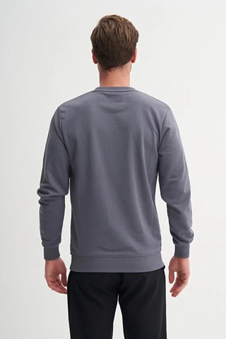 Cazador Slim Fit Mevsimlik 3 İplik Pamuk Karışımlı Sweatshirt-56100 Gri