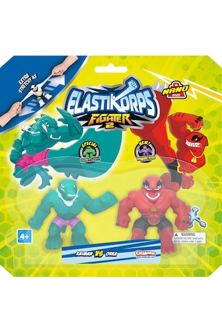 Elastikorps Fighters İkili Paket 7 Cm Kaiman Vs Orka Goojitzu