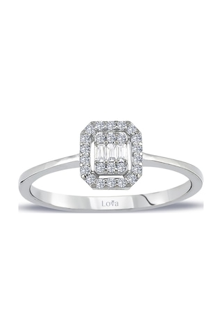Lova 0,16 Karat Baget Pırlanta Yüzük - 1040517