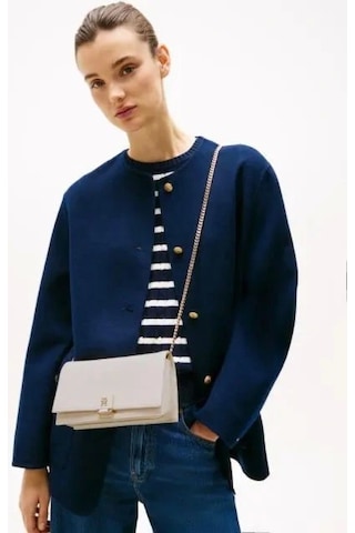 Tommy Hilfiger Kadın Th Monogram Çapraz Çanta Bej