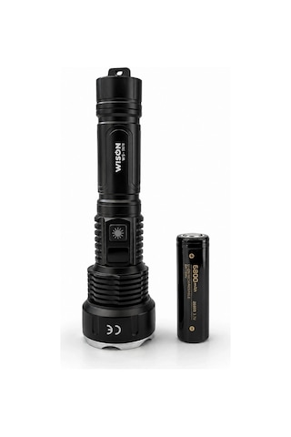 Ws-7878 30watt 3000 Lümen Uzun Menzilli Usb Type-c Şarjlı El Feneri Çok Renkli