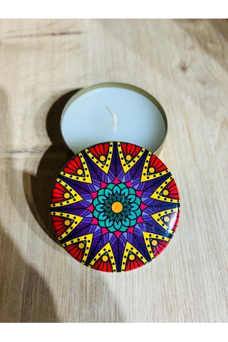 Teneke-kutulu Kokulu Mum - Çok Renkli Karışık