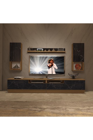 Decoraktiv Trendstyle 5220das Mdf Tv Ünitesi Tv Sehpası Pera - Siyah Mermer