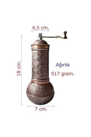 Binbir Trend Osmanlı Kahve Değirmeni ve Baharat Değirmeni Btb-Kahverengi