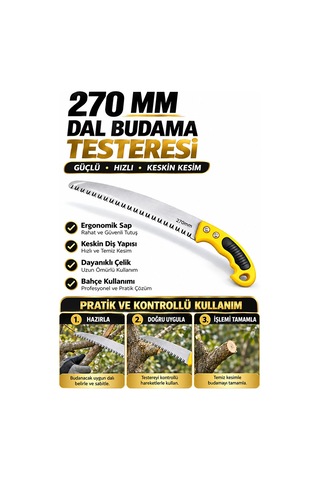 Dal Budama Testeresi 270 Mm Ağaç Kesme İçin