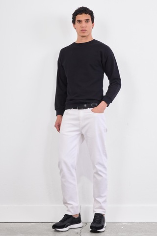 Dufy Siyah Bisiklet Yaka Regular Fit Erkek Sweatshirt Siyah