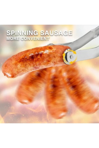 Barbekü Sosis Çevirme Maşası, Barbekü Sosis Maşası, Uzun Saplı Barbekü Maşası, Izgara Maşası, Pişirme Maşası
