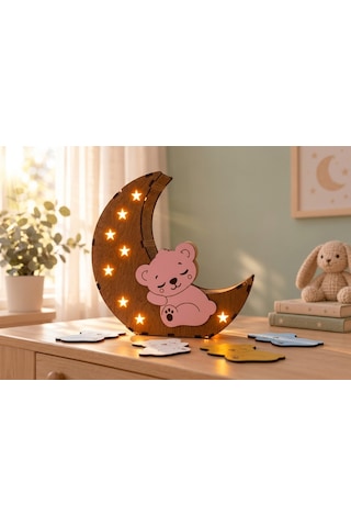 Çocuk Odası Ayıcık Led Gece Lambası Beyaz