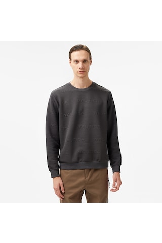 Nautica Erkek Gri Regular Fit Sweatshirt Düz K37225t Gri