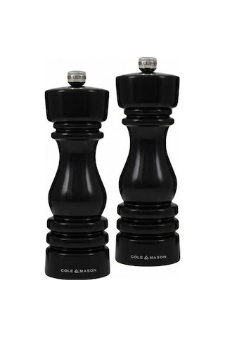 Cole & Mason H233098 London Parlak Siyah Tuz Ve Biber Değirmenleri 180mm Çok Renkli