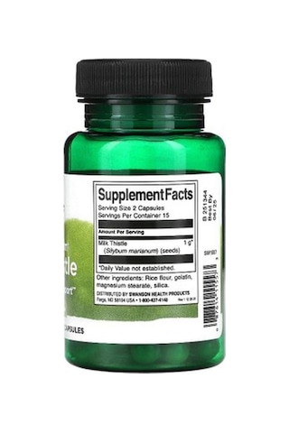 Swanson Full Milk Thistle Liver Support 500 Mg 30 Caps