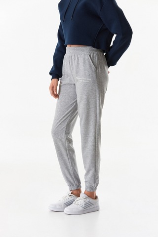 Fullamoda Yazı Baskılı Beli Lastikli Jogger Eşofman Altı 24mgb7767210133-gri Gri