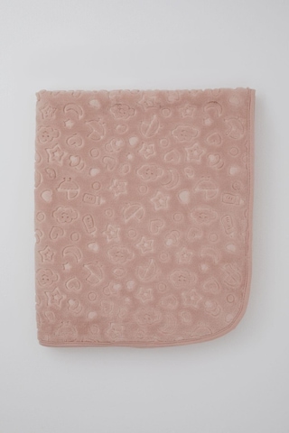 Golden Golden Yenidoğan Bebek Battaniyesi Emboss Kabartma Desenli Standart, Gülkurusu