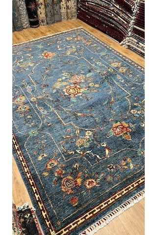 El Dokuma Afghan Halısı Mor