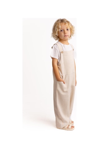 Cigit Bol Paça Keten Salopet 2-7 Yaş Naturel Naturel