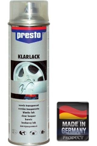 Presto Akrilik Sprey Vernik 500ml Şeffaf