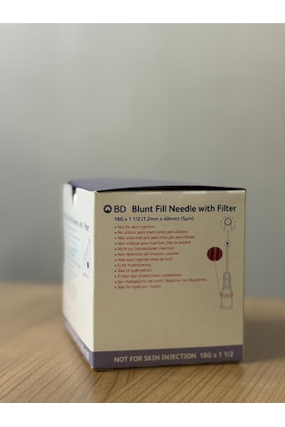 Bd Blunt Fill Needle With Filter 18g X 40mm 100lük