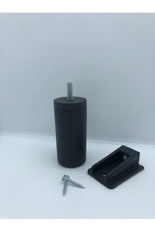 Karakoçaksesuar Plastik, Siyah 9,5 Cm-15 Cm Ayarlı Gizli Ayak (5 Adet)