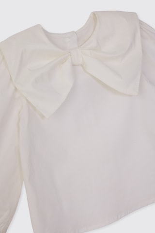 Panço Kız Çocuk Bebe Yakalı Ekru Bluz 2621gk57005