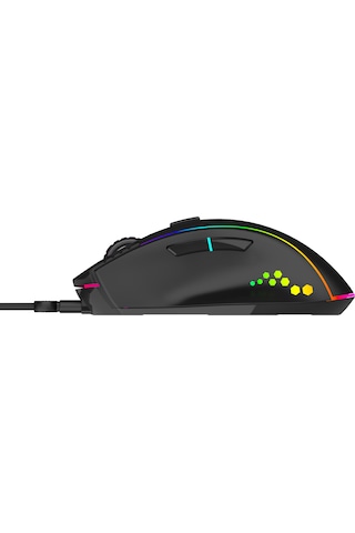 Blueforce Luxor Makro Atamalı Gaming Gamer Rgb Oyuncu Mouse 12800dpi Siyah Driver Mevcut