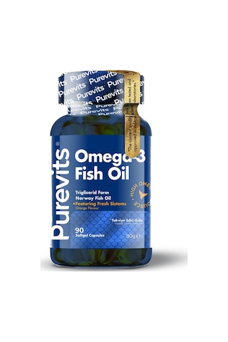 Purevits Omega-3 Fish Oil Takviye Edici Gıda 90 Kapsül