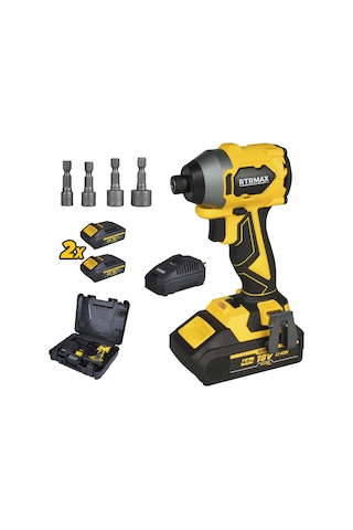 Rtrmax RTX3050 Şarjlı Torklu Vidalama Kömürsüz 230Nm 2x4 Ah Plus Çift Akü Hızlı Şarj X-Lion