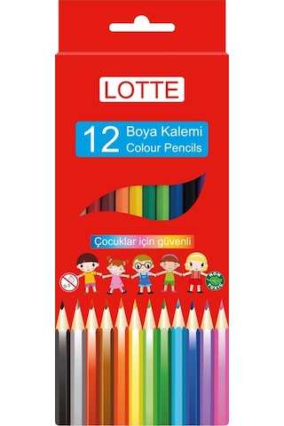 Lotte Kuru Boya Kalemi 12 Renk 12'li Kutu