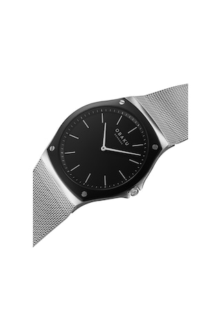 Obaku Denmark V316gxabmc Quartz Gri Hasır Kordon Safir Cam 40 Mm Erkek Kol Saati Siyah