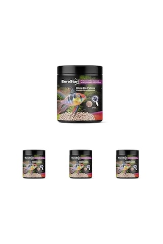 Eurostar Micro Bio Pelets Akvaryum İçin Biyolojik Filtre Temizleme Malzemesi, 1 L 4 Paketi