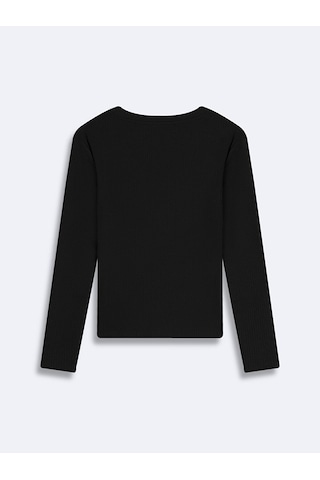 Ltb V Yaka Fitilli Siyah Sweatshırt 011258103960868 200 Siyah