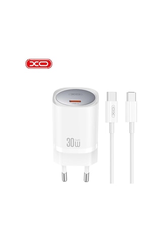 Ce20 Eu 30w Gan Pd Süper Hızlı Şarj Adaptörü Ve Type-c To Type-c Kablo Seti Apple Uyumlu iPhone & Android