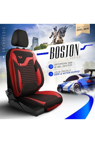 Panda Boston Serisi Keten Kumaş Oto Koltuk Kılıfı - Tam Set