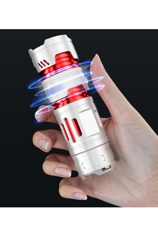 Treasure Taşınabilir Mini Fener Spiral Cayro Type-c Çok İşlevli Gümüş