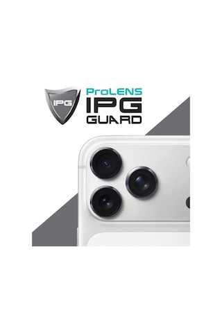 Apple iPhone Uyumlu 17 Pro / Apple iPhone Uyumlu 17 Pro Max İçin Ipg Prolens Kamera Lens Koruyucu Alüminyum Cd Çerçeveli, Kırılmaz Cam Lacivert