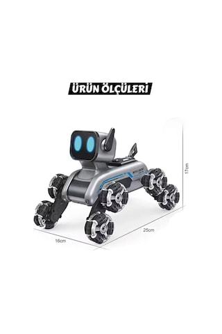 Jın-2950 Robot Köpek Bilekten Kont 2 4g 8 Teker Müzikli Ve Led Işıklı