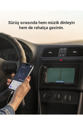 Ugreen Mfi Sertifikalı Lightning To 3.5mm Örgülü Ses Kablosu, 1 Metre, Siyah, 70509