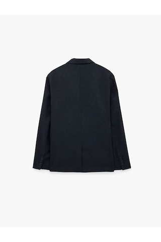 Koton Düğmeli Uzun Kollu Kapaklı Cepli Mono Yaka Blazer Ceket Lacivert 7wam50001nw