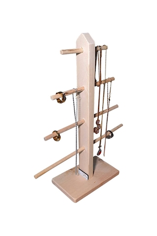 Doğal ahşap Ağaç Modeli MasaÜstü takı askısı askılık organizer