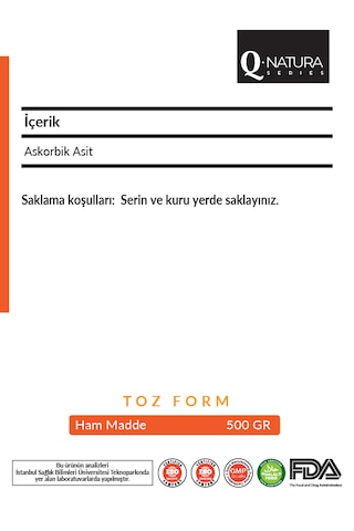 Q Natura Series Askorbik Asit 500 G