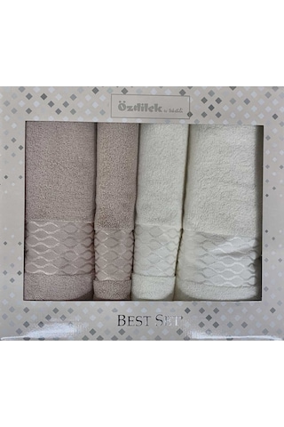 Özdilek Elissa Best Set Hamam Takımı (Banyo Seti) Krem - Bej Krem