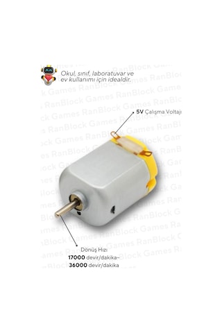 25'li Paket Dc Deney Motoru - Okul Ve Sınıflar İçin Meb Uyumlu Arduino Uyumlu