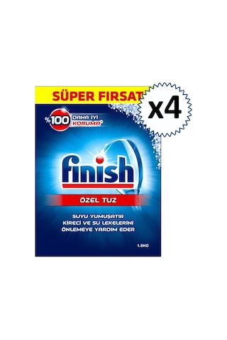 Finish Bulaşık Makinesi Tuzu 1,5 Kg X 4 Adet