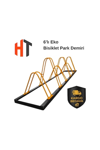 6'lı Bisiklet Park Yeri Ekonomik Çift Yönlü 210 X 40 Cm