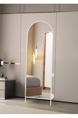 Mobilgen Askılıklı Boy Aynası Beyaz